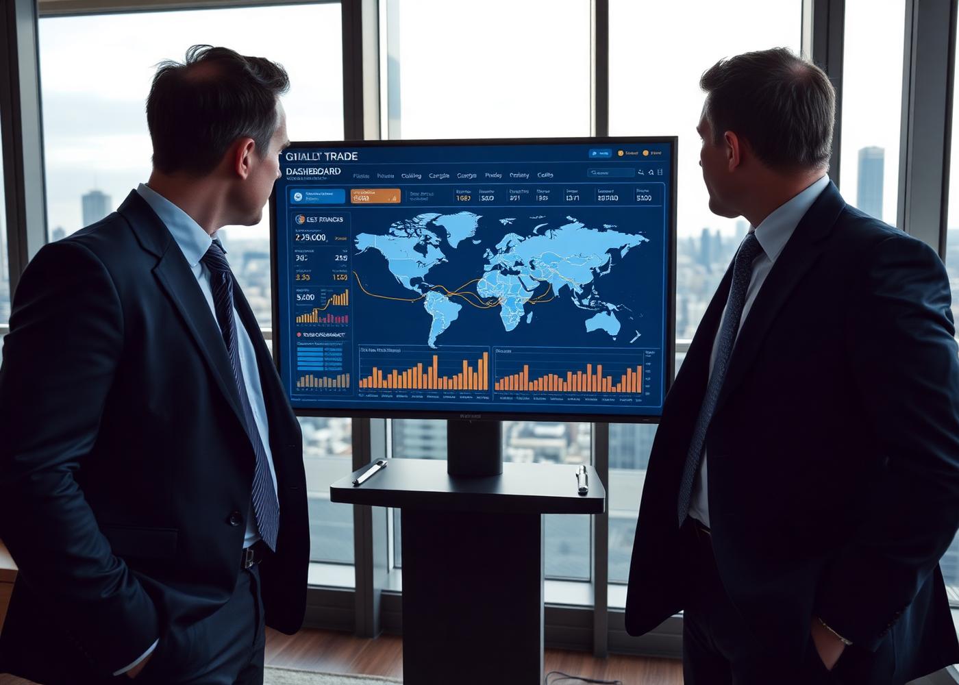 Executivos analisando indicadores